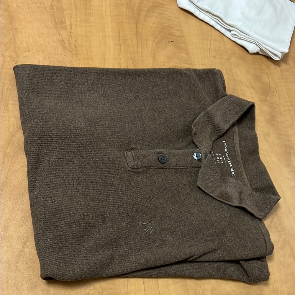 Ann Taylor Brown Polo Shirt